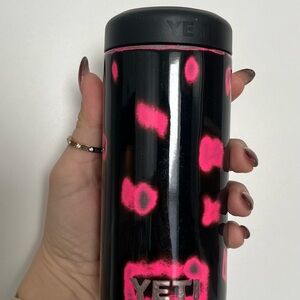 YETI Vibrant Black and Pink Tumbler